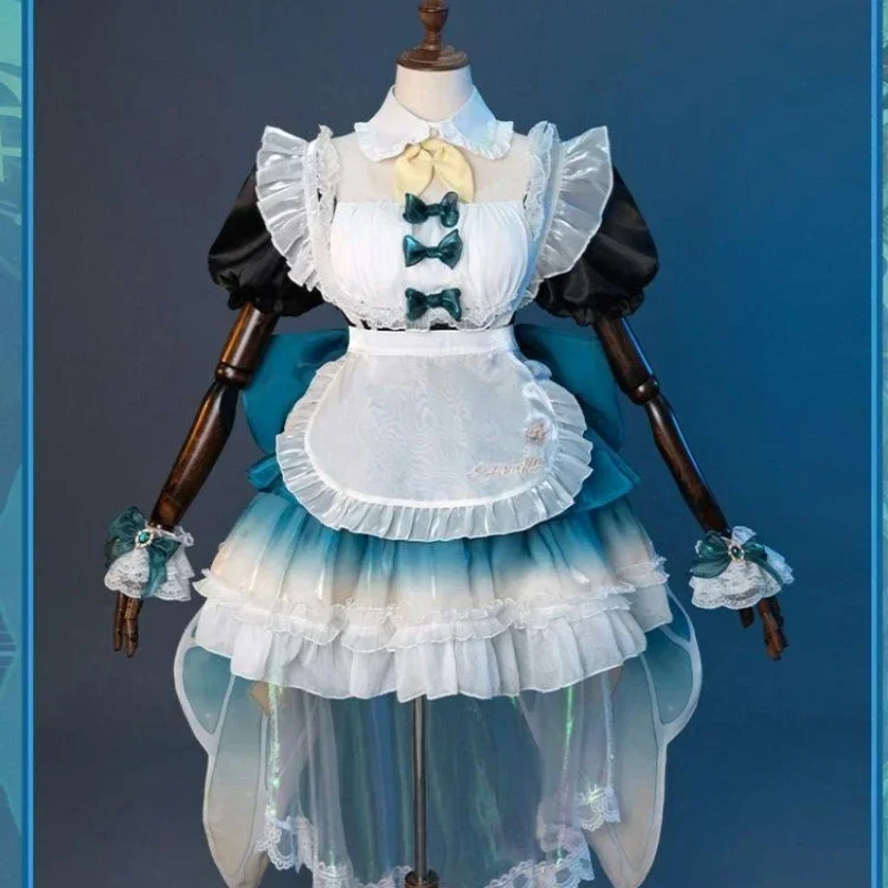 Firefly Maid Costume Game Honkai：Star Rail Uniform Full Sets Anime Role Play Halloween Fancy Party Outfits for Women Girls