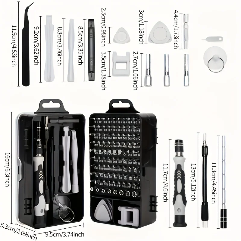 115 in 1 Multifunctional Precision Magnetic Screwdriver Set Computer PC Mobile Phone Equipment Repair Screwdrive Kit Hand Tools