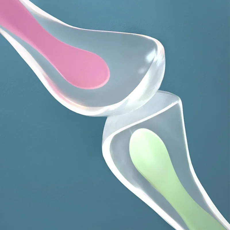 

Baby Feeding Spoons Training Children Infant Temperature Sensoning Food Grade Flatware Tableware Cutlery Silicone Spoon With Box