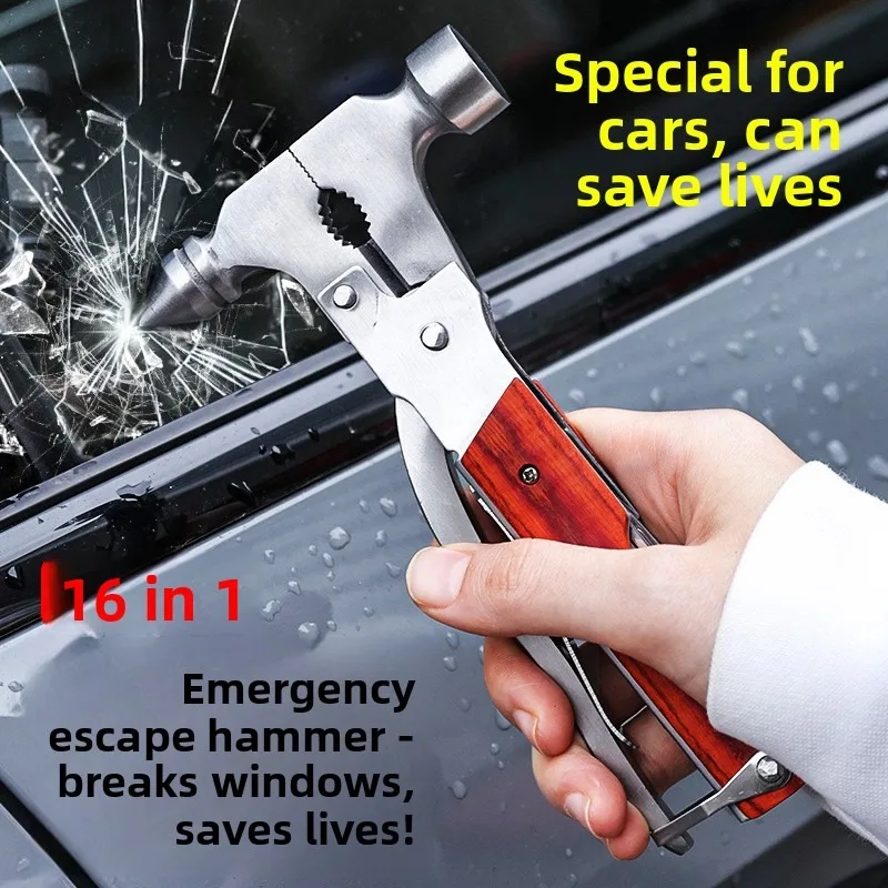 Multi functional car glass safety hammer, labor-saving safety hammer, household woodworking daily practical small tool