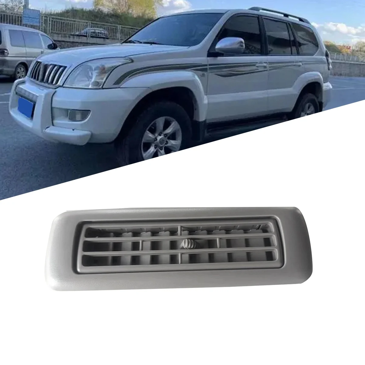 Roof Rear Air Vent Grille 62985-60010-A0 for Toyota Prado Lexus GX470 2002-2009 Grey Side Air Outlet Nozzle 06298560010