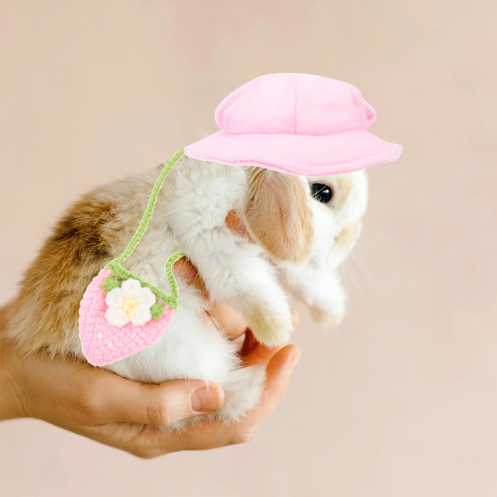 

1Set Adorable Rabbit Clothing with Traction Rope Lightweight Breathable Exquisite Sewing Suitable for Indoor Outdoor Activities