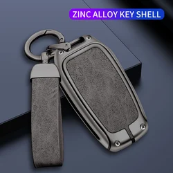 Zinc Alloy Leather Car Key Case Protective Case for Toyota CHR Hilux Fortuner Land Cruiser 200 Camry Corolla Crown RAV4 Highland