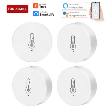 Tuya ZigBee Slimme temperatuur- en vochtigheidssensor Intelligente koppeling Smart Life-app Real-time monitoring via Alexa Google Home