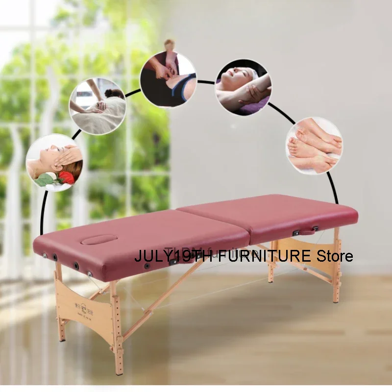 

Portable Folding Massage Bed Tattoo Wooden Comfort Speciality Massage Table Knead Medical Lit Pliant Beauty Furniture RR50MB