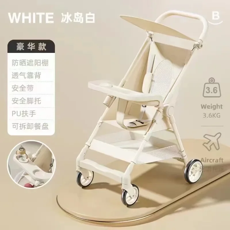 

Baby Walking Artifact Stroller Lightweight Folding Stroller Pocket Cart Children's Four-wheeled Stroller Can Be Boarded