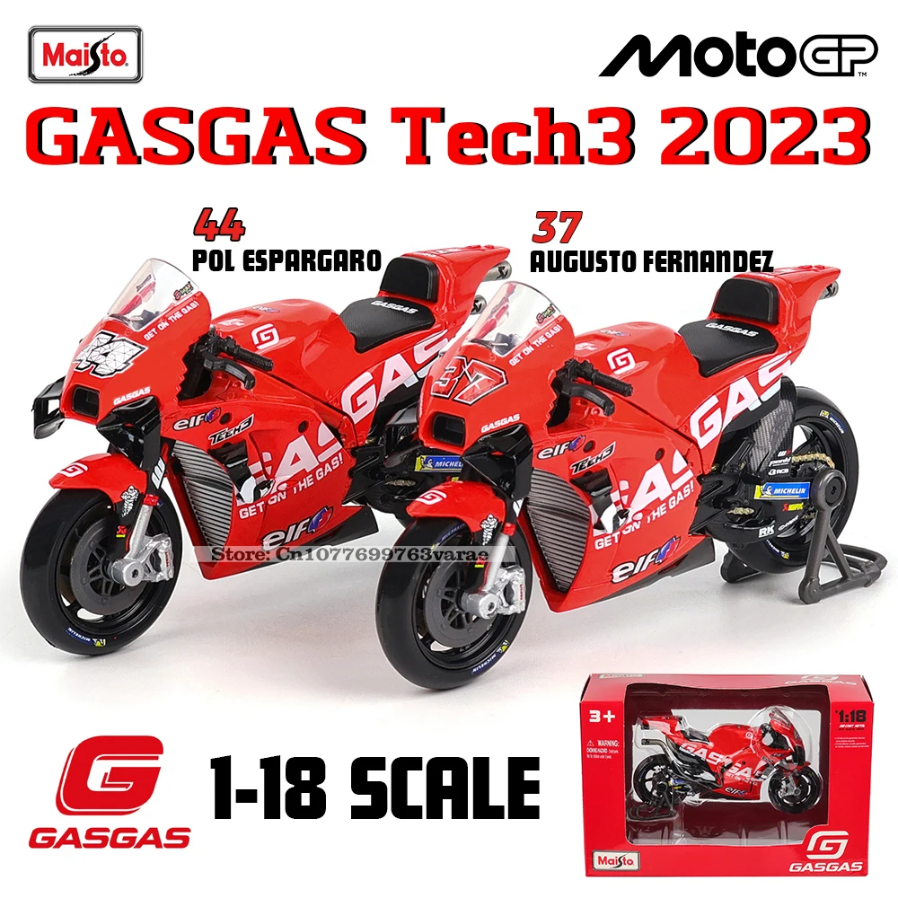 Maisto 1:18 2023 GASGAS Tech3 37#Augusto Fernandez 44#Pol Espargaro Moto GP casting alloy motorcycle Model collection gift toy