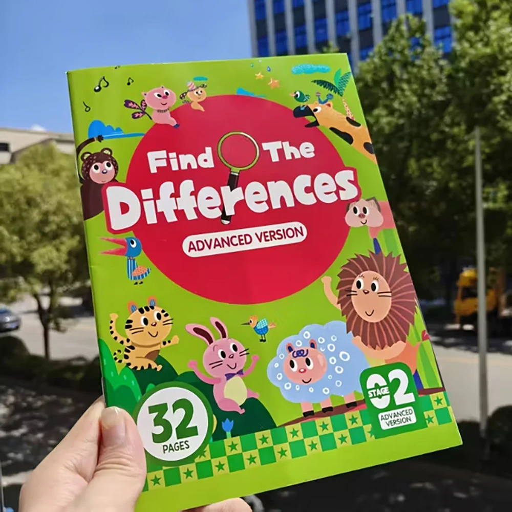 Libro de Actividades de Diferencias Ocultas |   Entrenamiento de Atención y Concentración |   Habilidades de percepción visual, juego de encontrar las diferencias