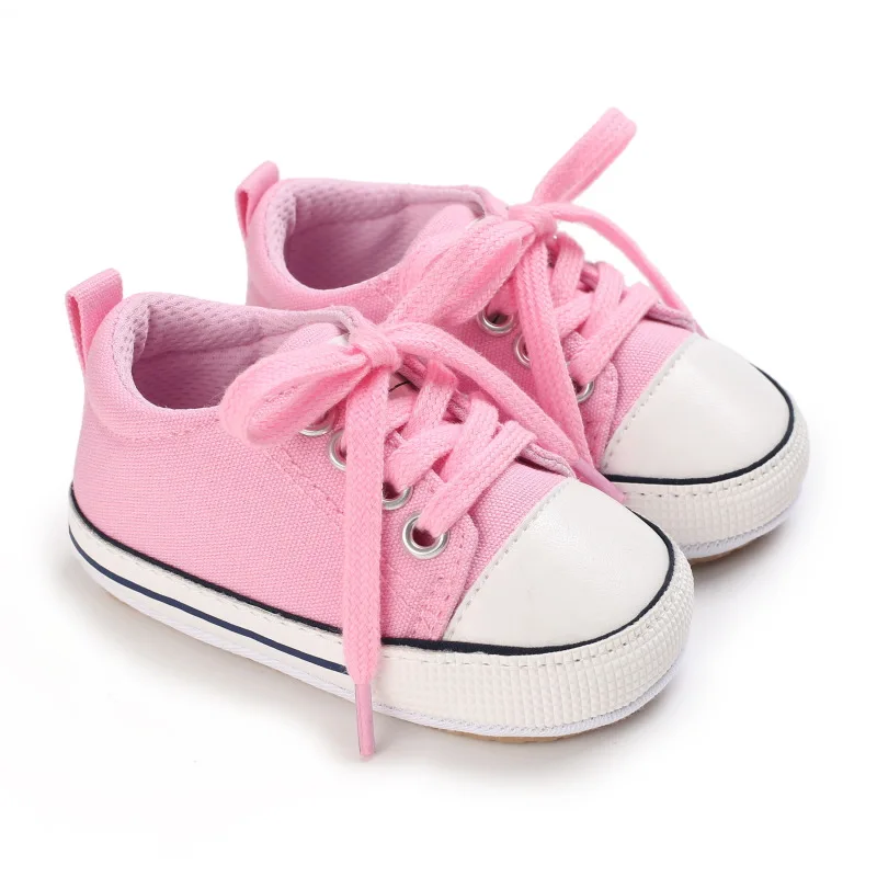 Yibubu Pink Baby shoes Cute and Generous Simple and stylish Infant Learning-to-Walk Shoes Soft soled indoor loafers for babies