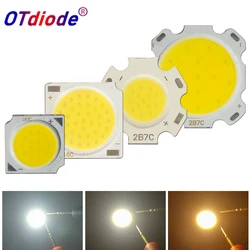 10pcs COB LED 3W5W7W10W12W15W18W30W Neutral Cold Warm White Board 250mA13/20/28mm 1919  Chips Lamp SpotLight Downlight Lamps DIY