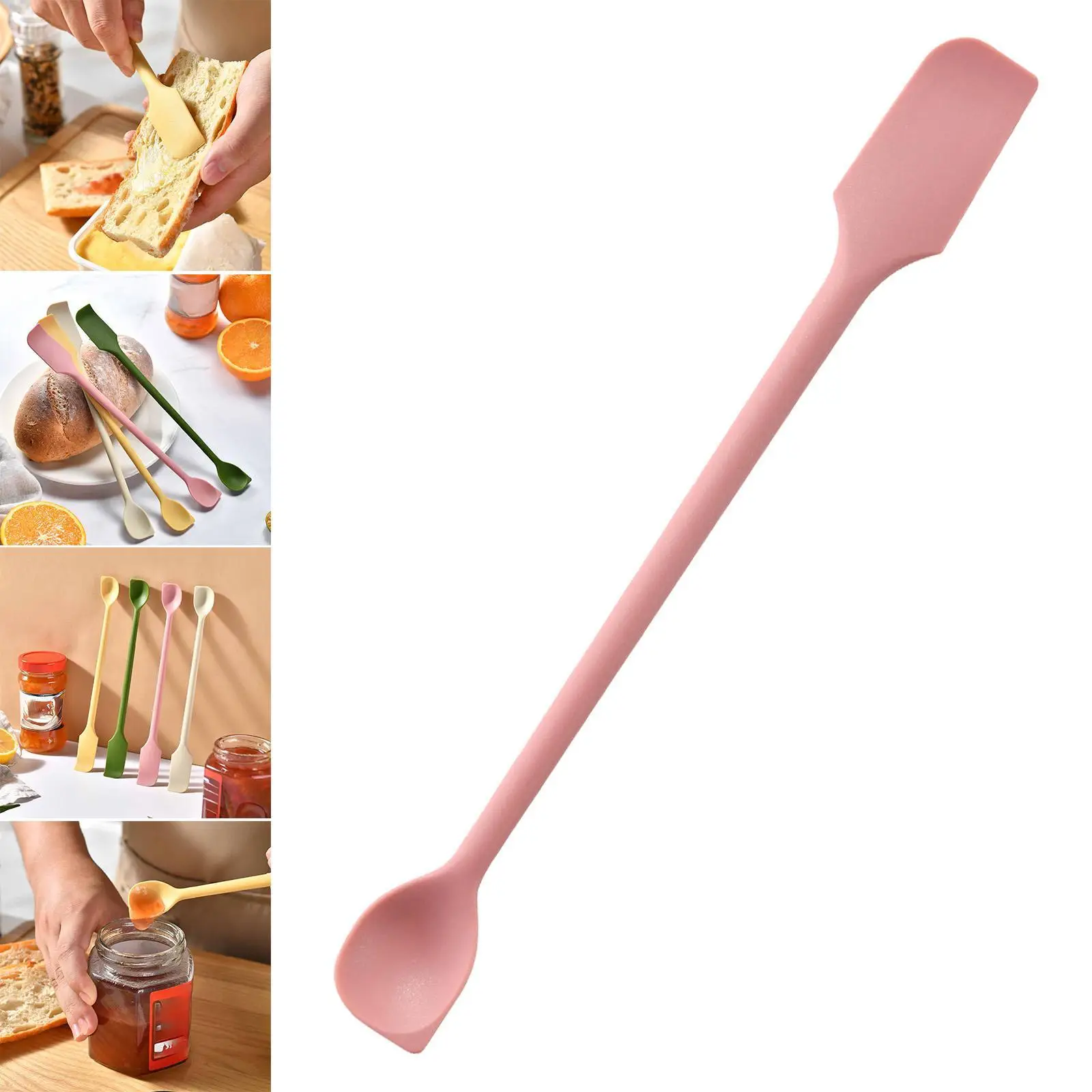 Silicone Spatulas Baking Spoon Cake Spoon Food Mixing for Liquid Foundation