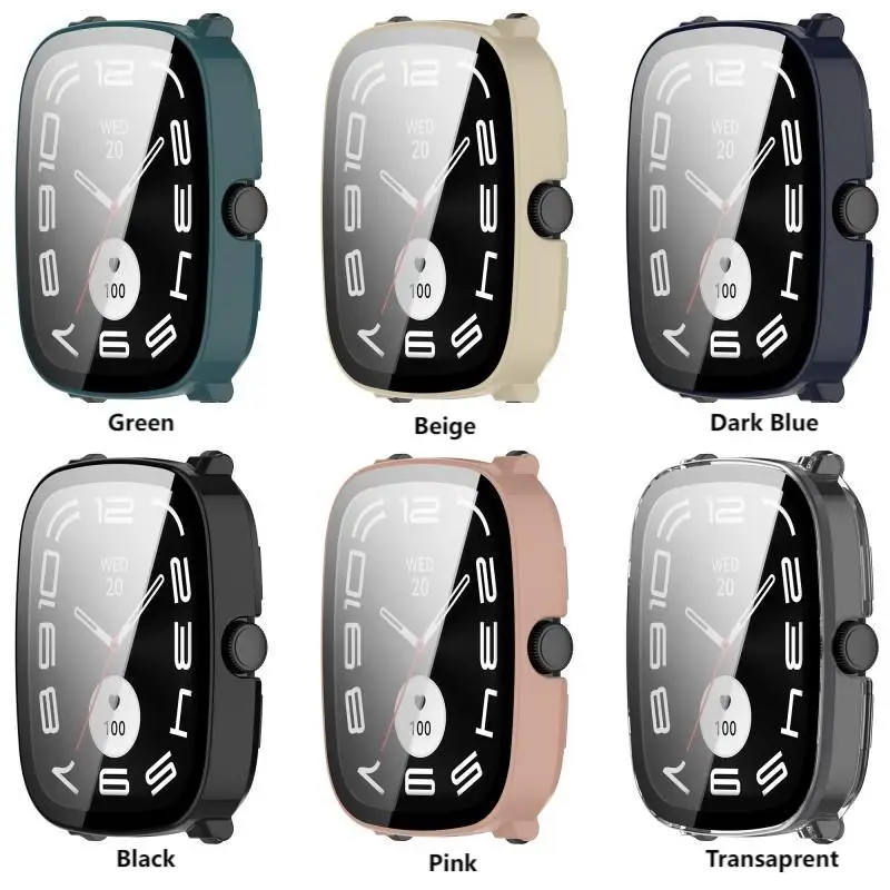 Hard Shell Glass Screen Protector for Haylou Watch RS5 Film Smartwatch Frame Case Protective Bumper Cover for RS5 Accessories