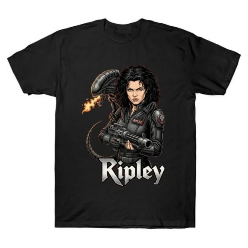 

Ripley 0412 Xenomorp Horror movie Weyland Sci-Fic Alien Gift T-Shirt 100% cotton Short Sleeve Graphic clothes All size tops