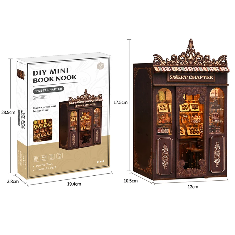 DIY Zoete Zolder Houten Poppenhuis Miniatuur Meubelset 3D Assemblagemodel Speelgoed voor Kinderen Volwassen Kerstcadeau Casa