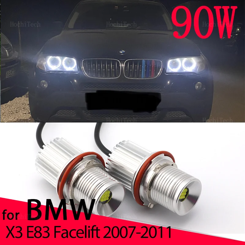 

Светодиодсветодиодный габаритные огни Angel Eyes Canbus, 90 Вт, без ошибок, лампы для BMW E83 X3 facelift 2007 2008 2009 2010 2011, автостайлинг