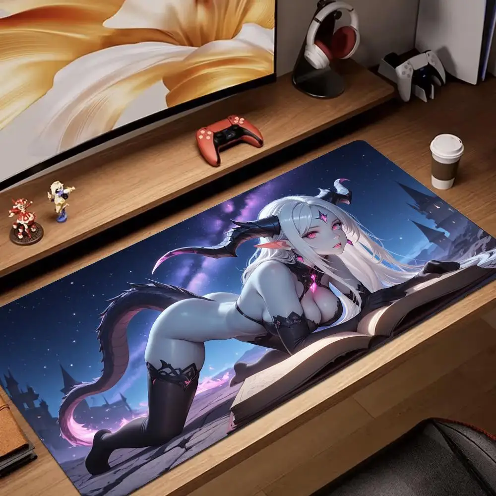 

Sexy witch design anime Mouse Pad rubber anti-slip hentai Desk Mat gamer pc accessories Gaming mat keypad expansion mousepad