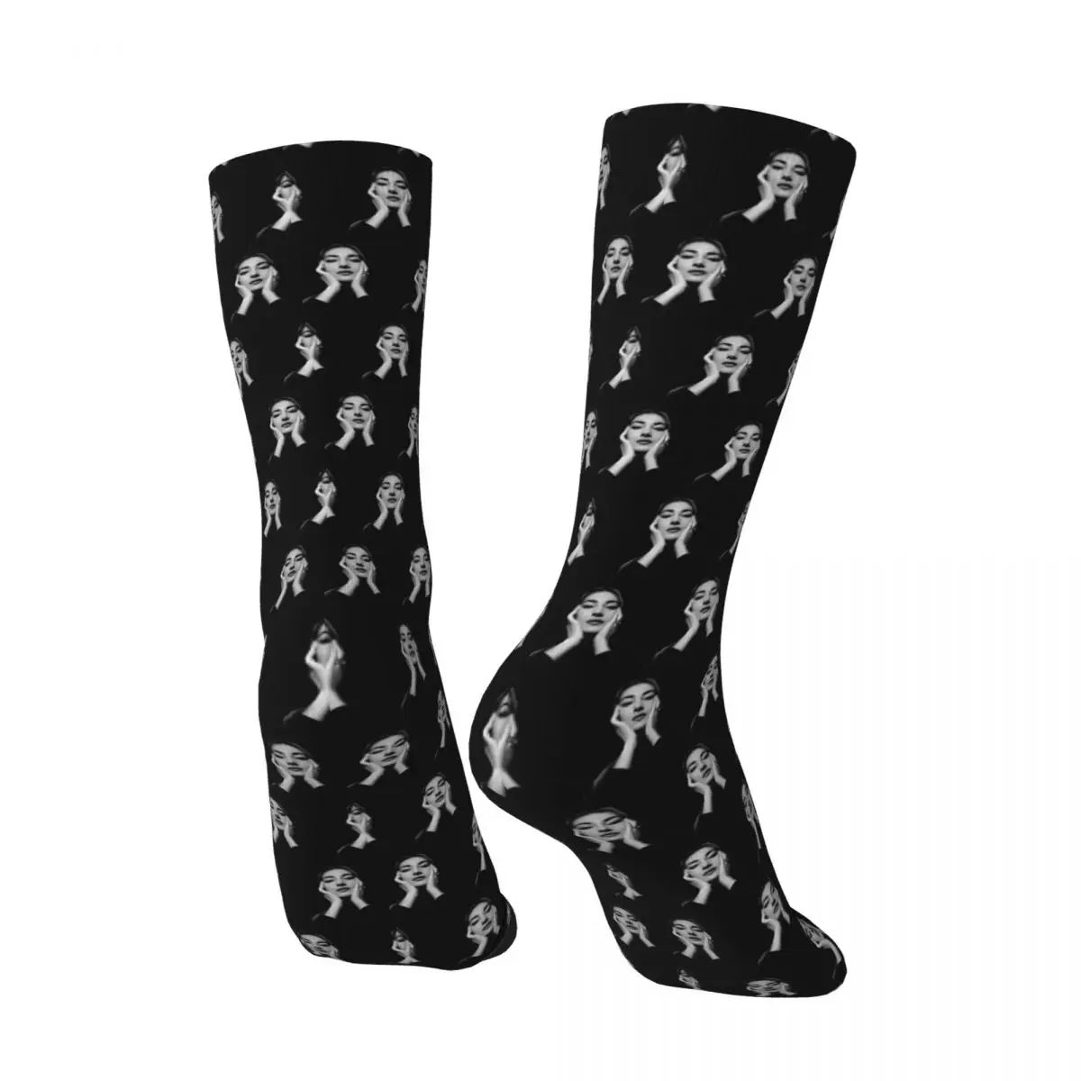 Singer Adele Tour-Chaussettes coordonnantes pour hommes, bas modernes, doux, respirants, design, cyclisme, automne, 2024