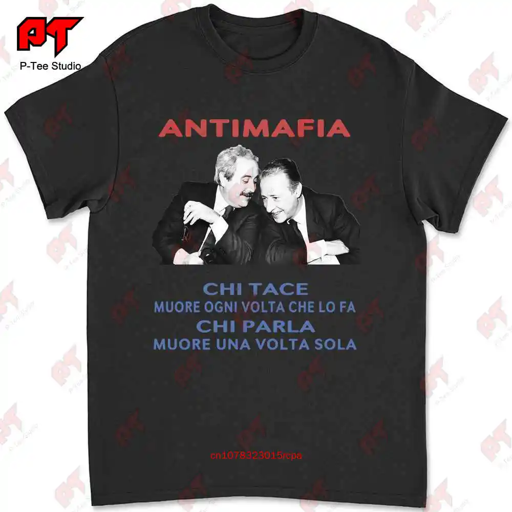 Giovanni Falcone Paolo Borsellino Antimafia - Eroi T-shirt 7HK9