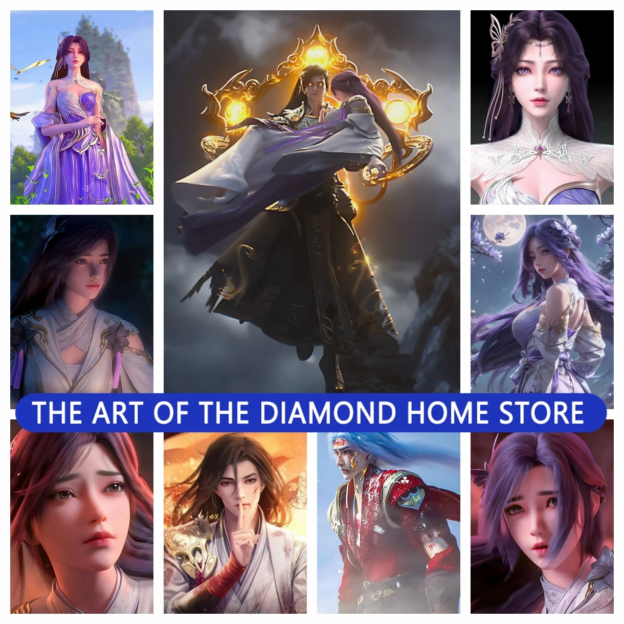 Chinese Animation Perfect World ShiHao YunXi 5D DIY AB Diamond Painting Anime Cross Stitch Kit Embroidery Mosaic Gift Home Decor