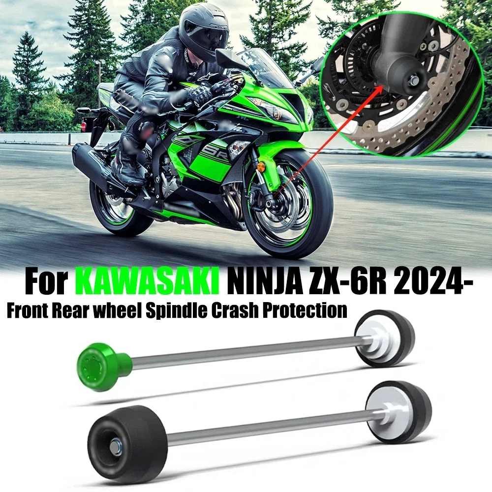 

Для KAWASAKI NINJA ZX-6R ZX6R ZX 6R 2024 2025 новый мотоцикл передняя и задняя ось вилка аварийные ползунки защита колес