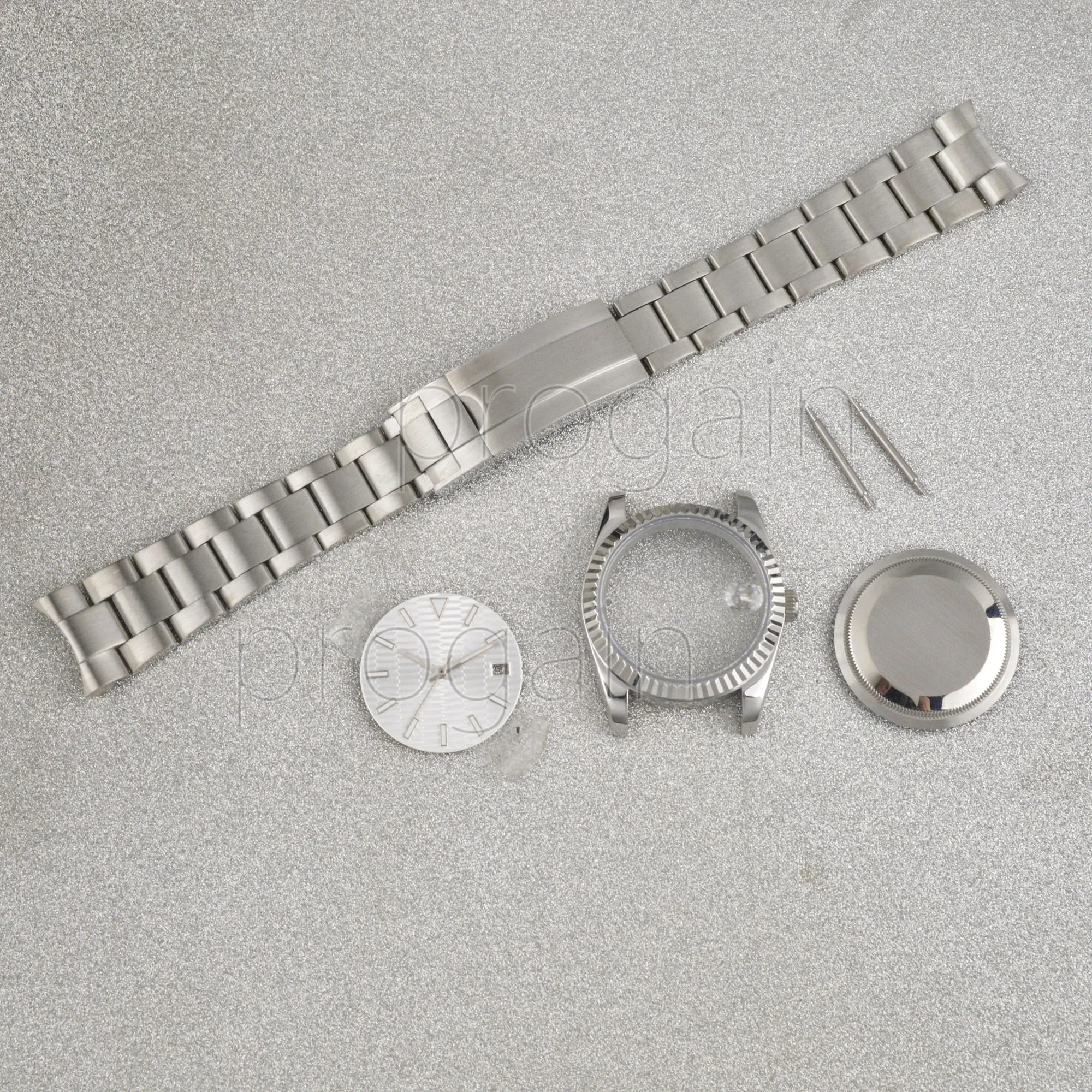 

Silver 36mm 39mm Watch Case Strap Dial Stainless Steel Bracelet Sapphire Crystal Parts For NH35 NH36 Movement Datejust Mod