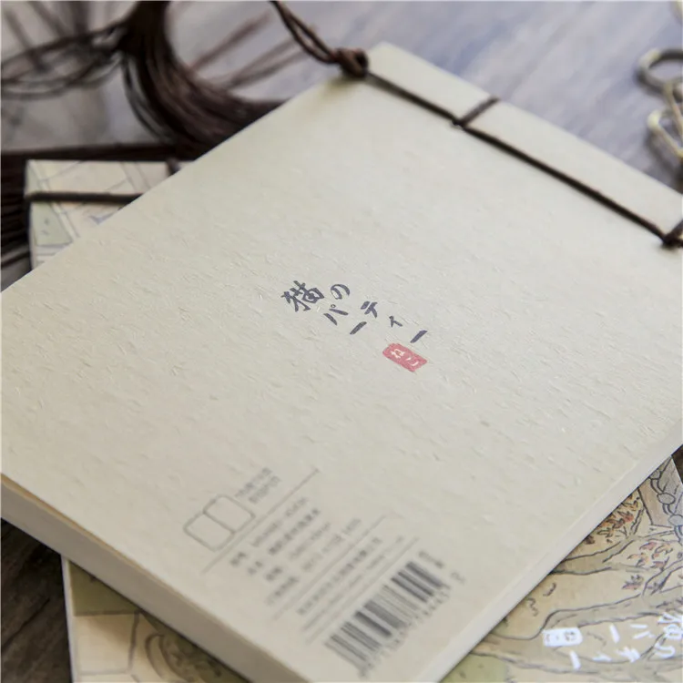 Cat's party retro diary notepad thread-bound book fringed Chinese style handbook small fresh notebook spot