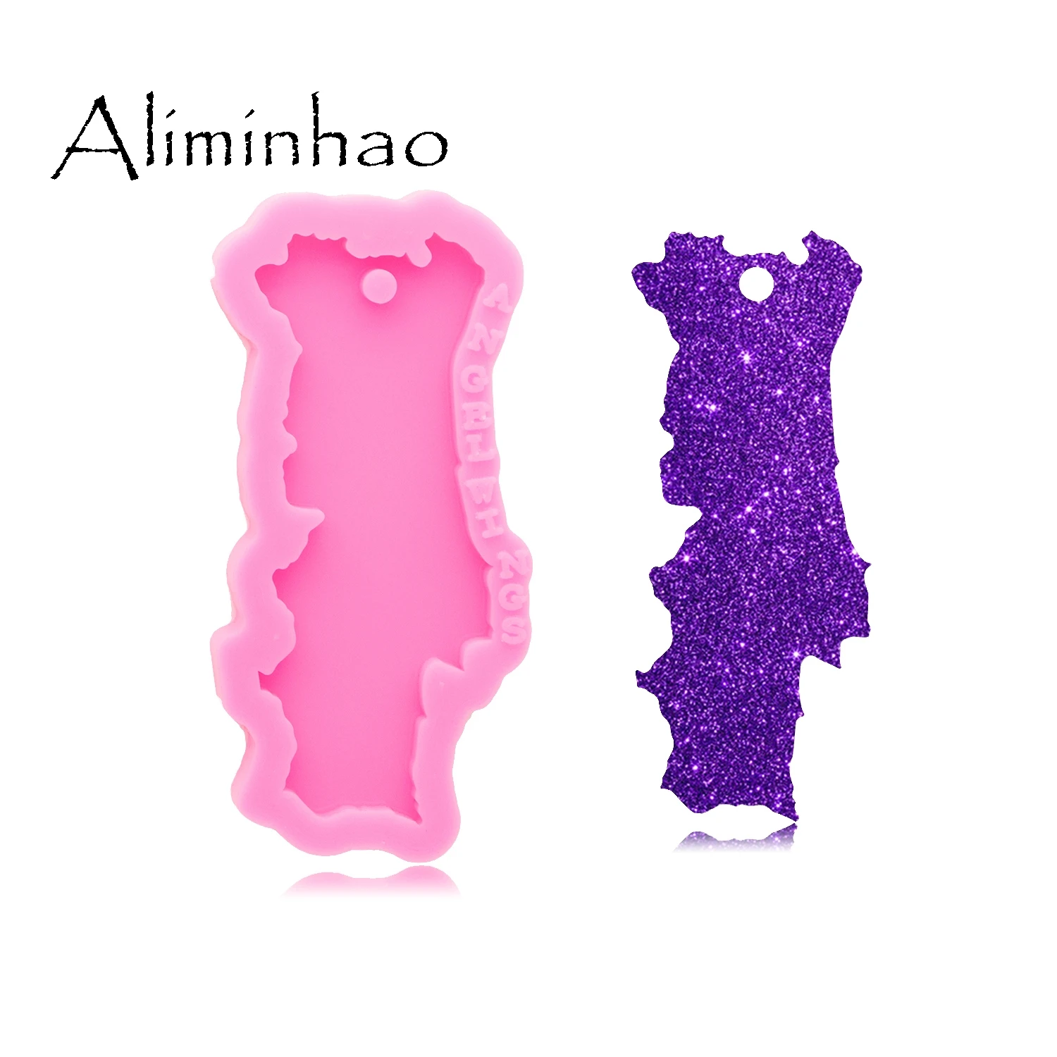 DY0831 Super Glossy Portugal Map Resin Mold, Silicone Keycha