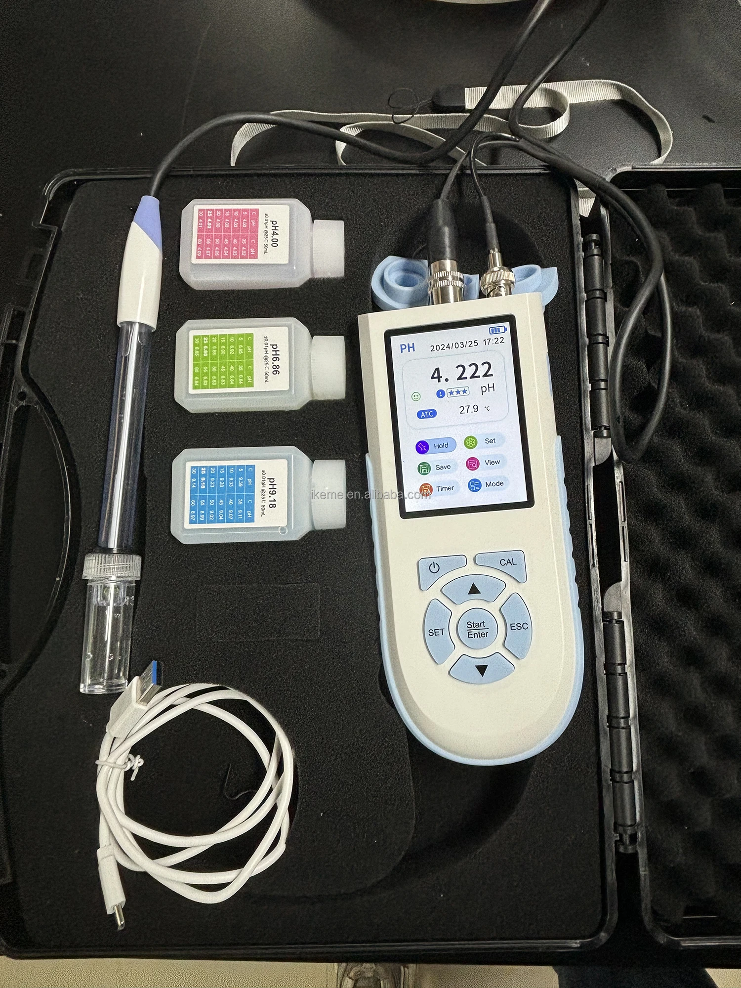 IKEME High Accuracy 8in1 Water Quality Test Kit Digital Tds Ec ORP Res Salinity Temp Do Meter Portable Dissolved oxy gen Ph Mete