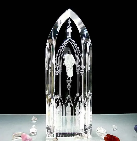 

Special offer -22CM LARGE best gift Catholic Christianity Religious Jesus Christ Advent Rush 3D Crystal Image statue