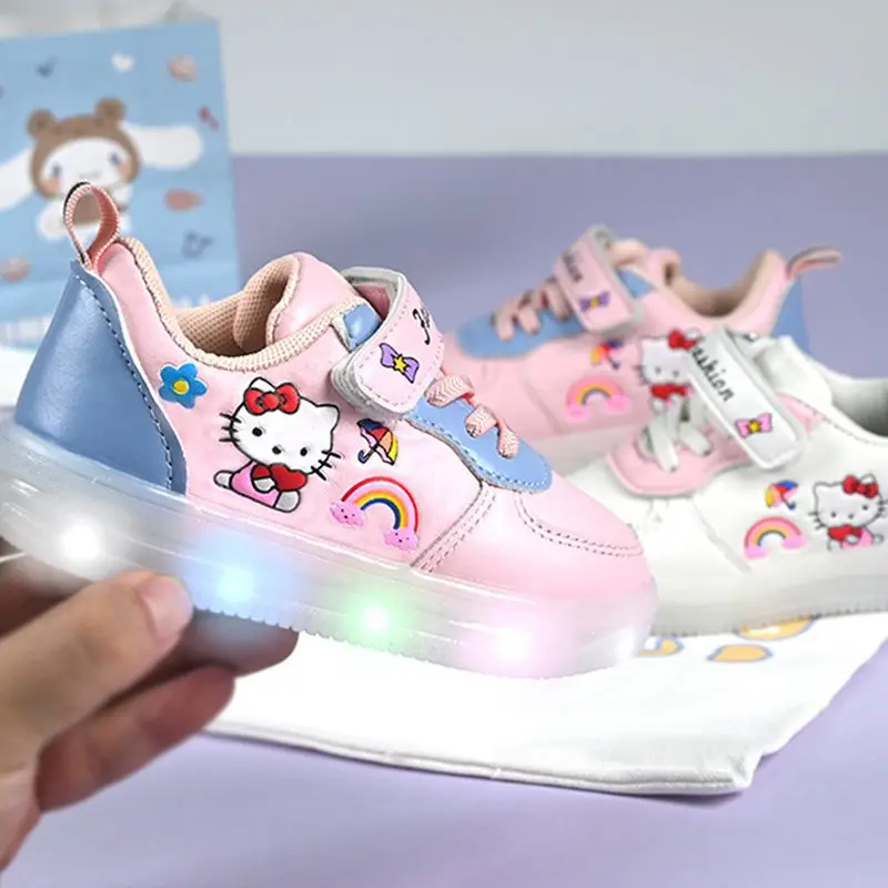 

New Disney women girls Kuromi Casual shoes with light for girlfriend gift EU size21-30