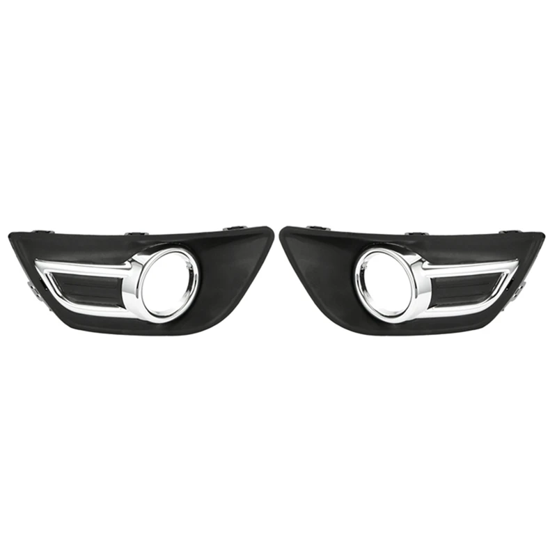 

1 Pair For Citroen C4 2008-2011 Chrome Front Bumper Fog Lamp Light Cover Front Fog Lamp Frame