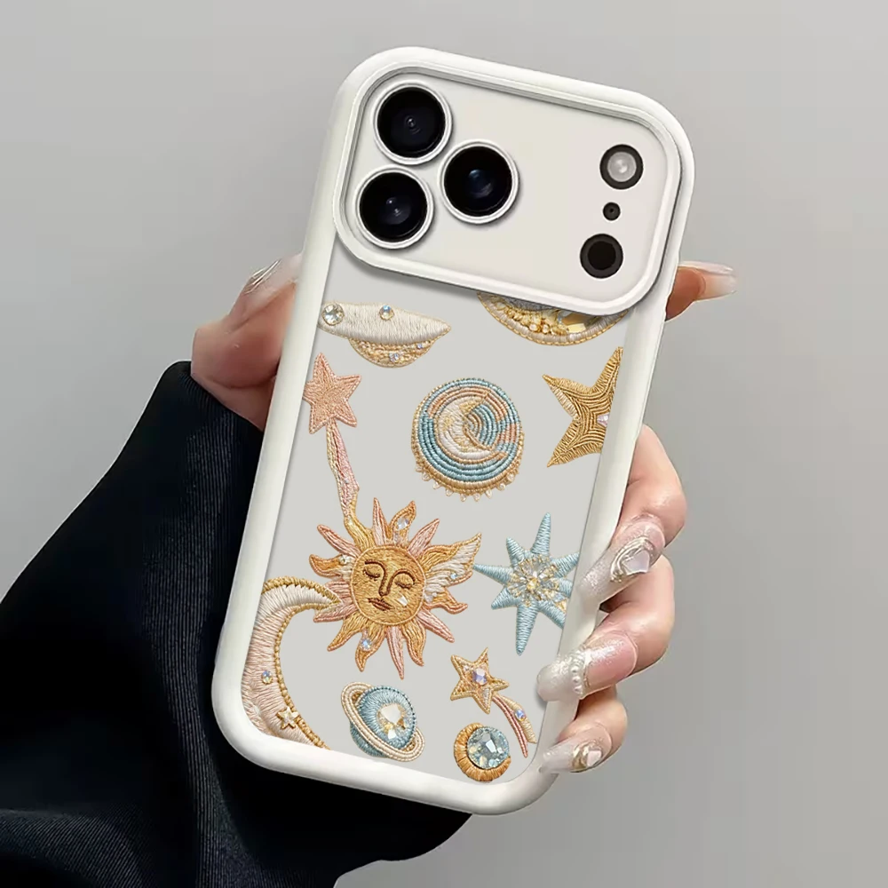 Luxus-Silikonhülle mit Sternen- und Mondmotiv für iPhone 16 13 11 17 Pro Max Hüllen iPhone 12 13 ProMax 14 15 Plus 7 8 XS XR Stoßfeste Schutzhülle – Detail 13