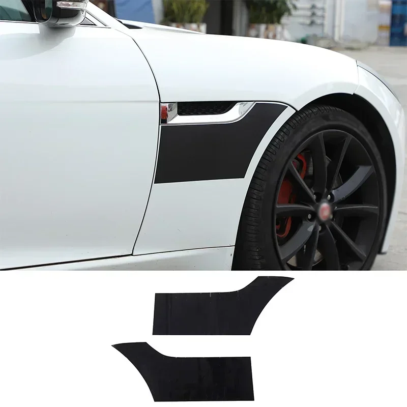 For Jaguar F-TYPE 2013-2022 PVC Black Car Side Fender Cover Trim Vinyl Film Stickers Car Accessories