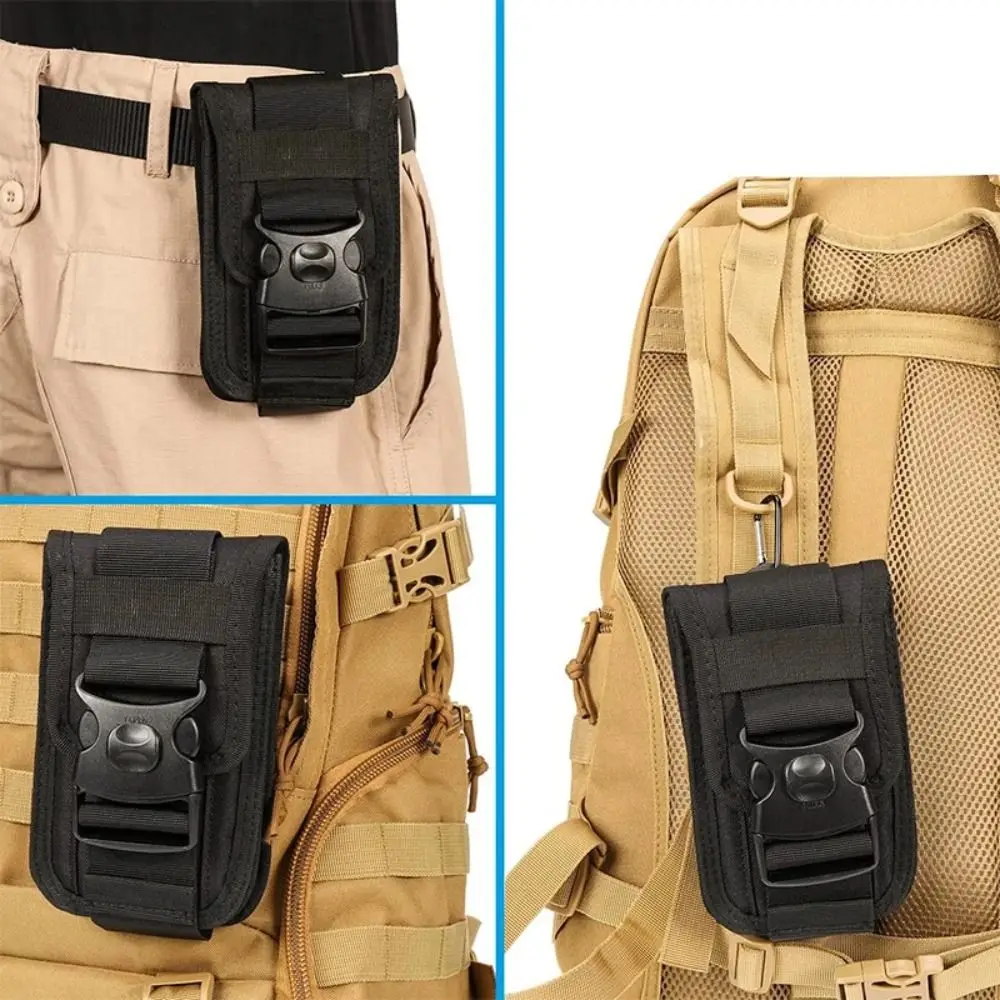 

Large Capacity Mobile Phone Waist Bag Big Buckle Molle Multifunction Belt Pouch Portable Waterproof Clip-On Holster Bag