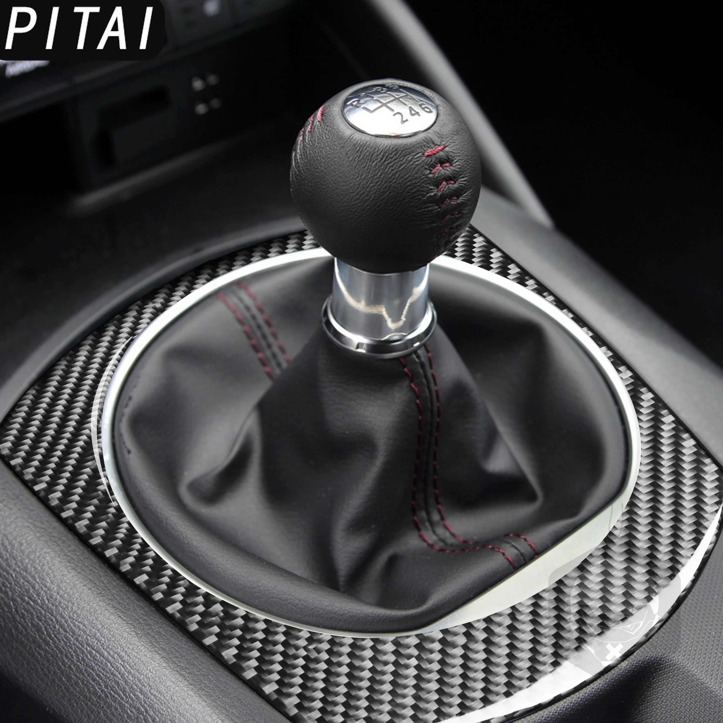 For Mazda MX5 Miata ND 2016-2023 Carbon Fiber Gear Shift Console Panel Trim Strips Car Interior Accessories Decoration Sticker