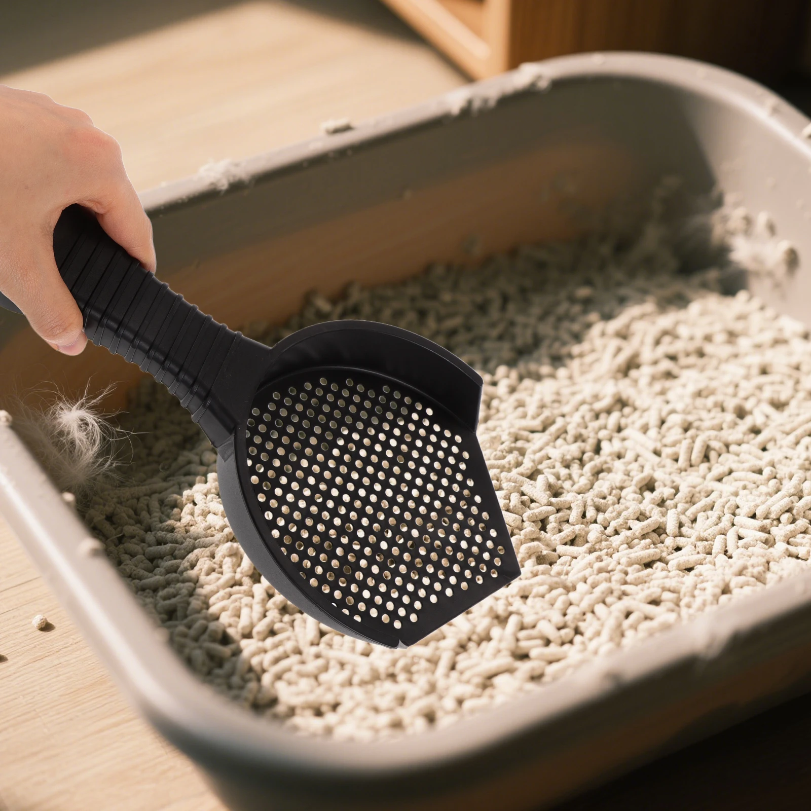 2 قطعة مغرفة القمامة القط ثقوب صغيرة غرامة غربلة خفيفة الوزن البلاستيك للقطط الزواحف متعددة الوظائف الرمال المغربل الحيوانات الأليفة القمامة