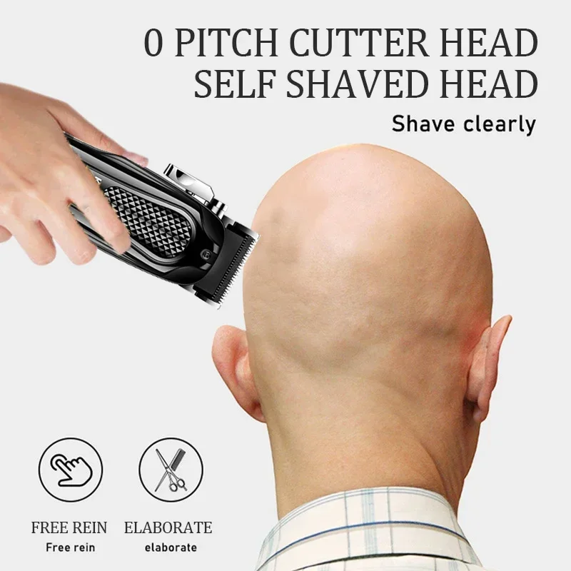 Kemei KM-PG1071 مقص الشعر المهنية قابلة للشحن مقص الشعر اللاسلكي مقص الشعر الكهربائية عدة الرجال تتلاشى مقص الشعر