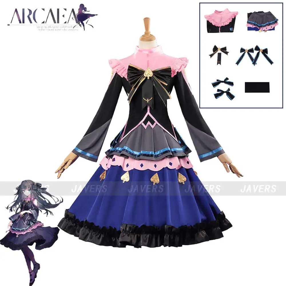 

Game Arcaea Tairitsu Cosplay Costume Kawaii Black Pink Lolita Princess Dress Uniform Women Sexy Halloween Carnival Roleplay Suit