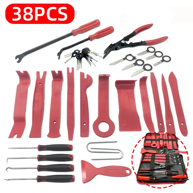 38PCS/Set Car Interior Disassembly Kit Plastic Trim Removal Tool Car Clips Puller Diy Panel Tools For Auto Trim Puller Set