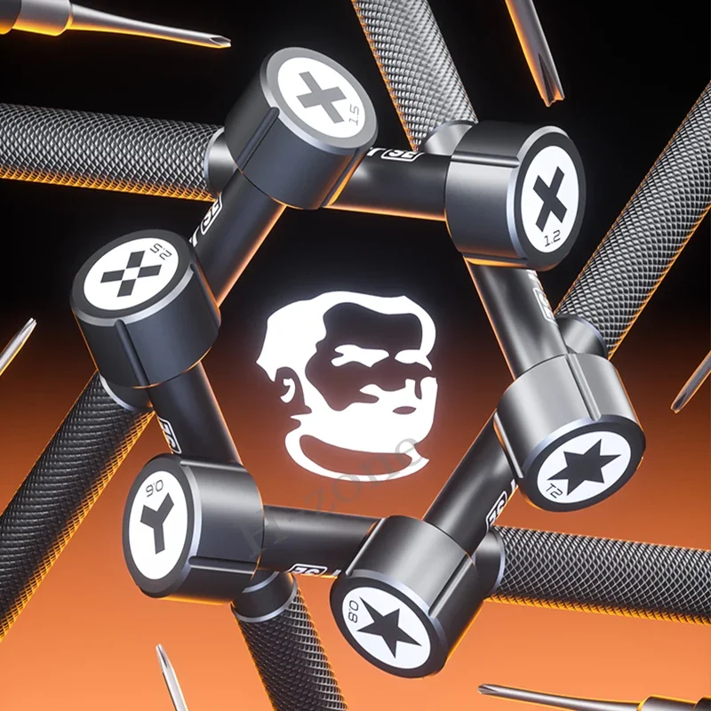 ช่าง MORTAR SE ไขควงแม่เหล็กชุด Y 0.6,Pentalobe 0.8,Phillips 1.2 /1.5 ,ด้านใน Hex 2.5 ,T2 ไขควงซ่อมชุดเครื่องมือ