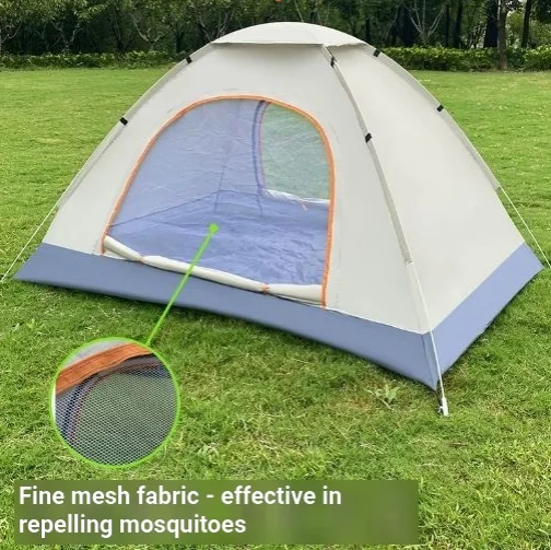 Portable Double Window Sun Shelter For Beach Cycling，2-3 Person Pop Up Tent Automatic Instant Tent Camping