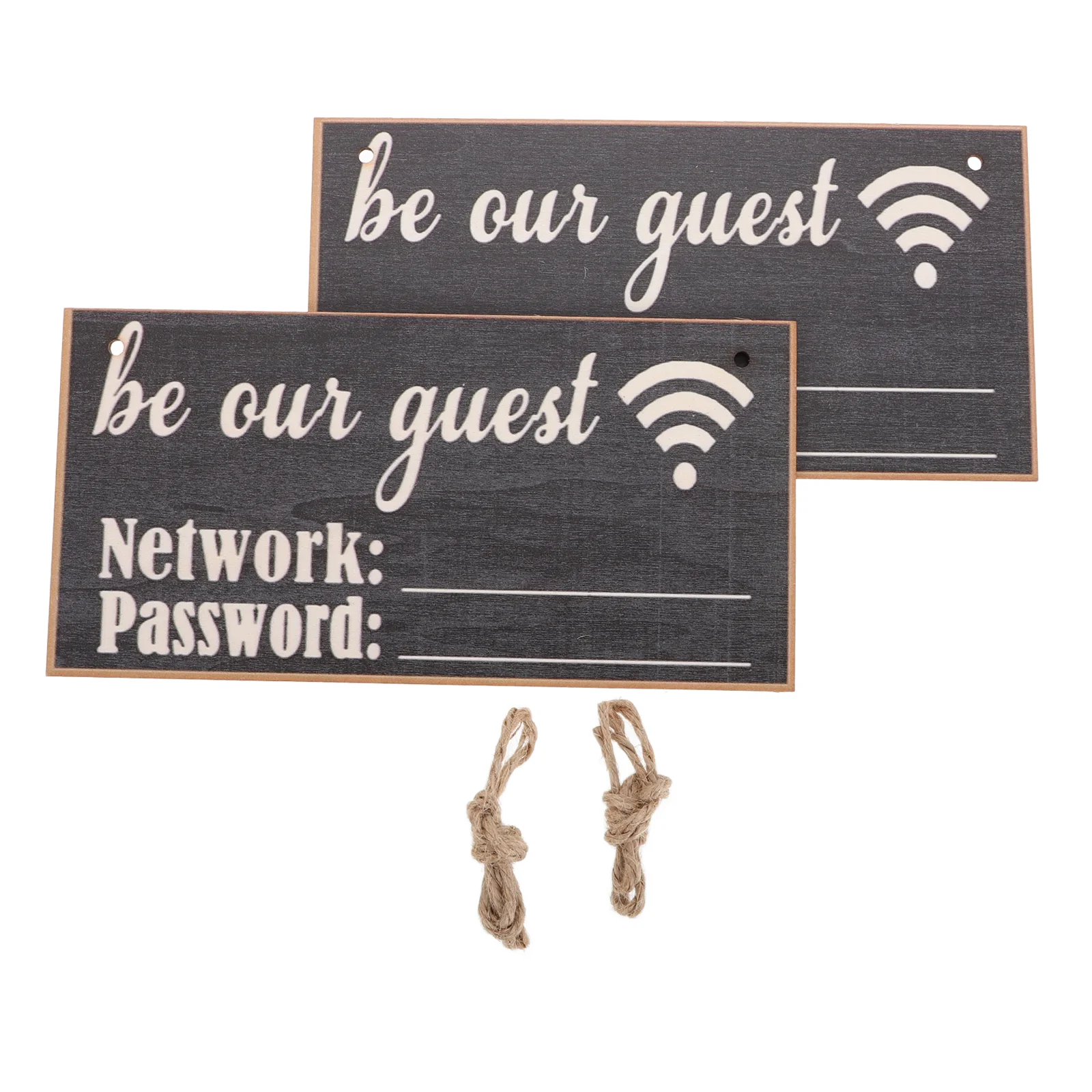 2 Pcs Password Listing Wifi Sign for Home Office Signs Doors Business Meeting The