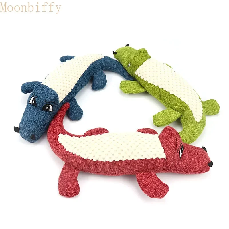 Dog Plush Toys To Accompany Dogs Bite Resistant Pet Toys Simulation Crocodile Vocal Dog Toys Pet Supplies Wholesale Dropshipping