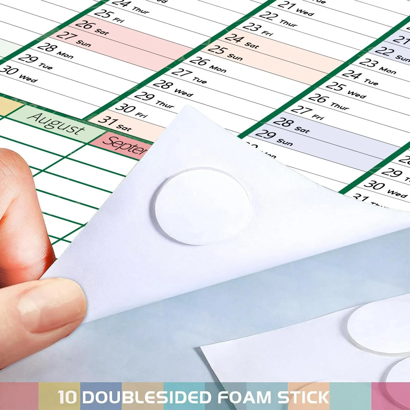 تقويم حائط لعام 2026 - ملصق كبير قابل للكتابة لتخطيط الطلاب والمعلمين والنوم وغرفة المعيشة وغرفة النوم #3