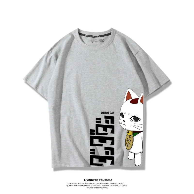 Japan Anime Dandadan Turbo Oma Kat Grafische Cosplay Mode Cartoon Oversized Mannen Vrouwen Vintage Casual Katoenen T-shirts