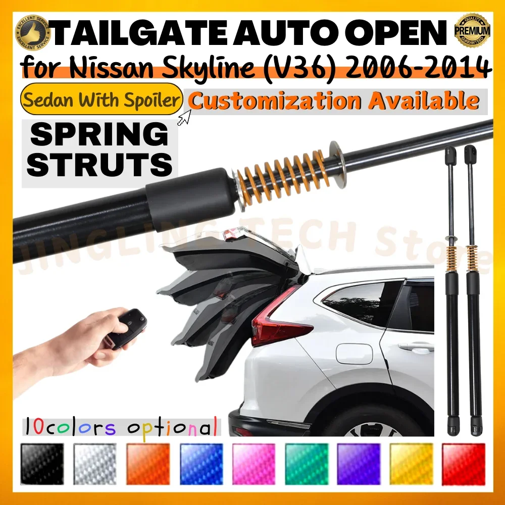 

Qty(2) Trunk Struts with Spring for Nissan Skyline (V36) Sedan With Spoiler 2006-2014 Rear Tailgate Lift Supports Shock Absorber