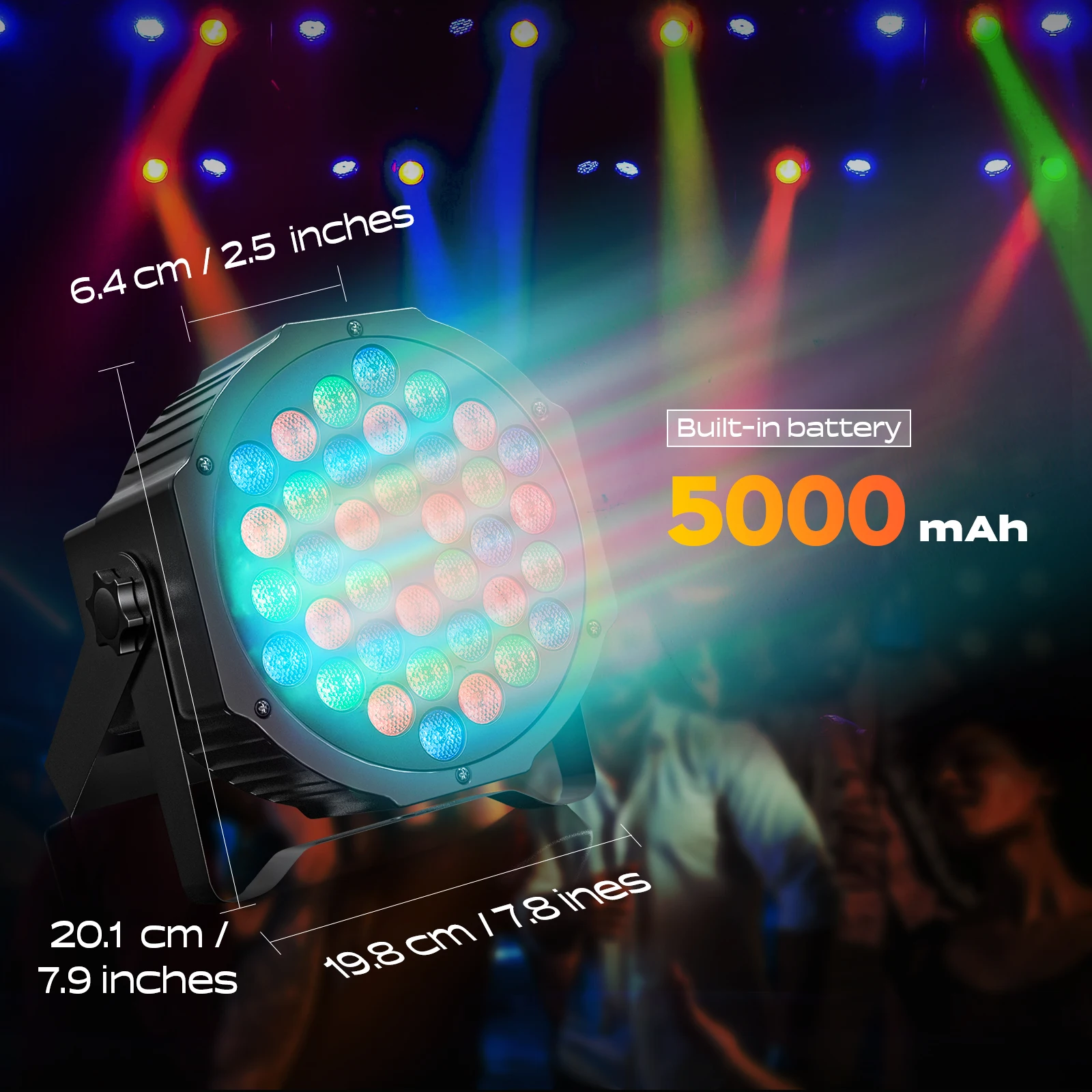 U\'king 4 teile/satz 36 LED wiederauf ladbare Bühne Par Lichter eingebaute Batterie mit Fernbedienung & elektrische Anzeige dmx für Nachtclub DJ