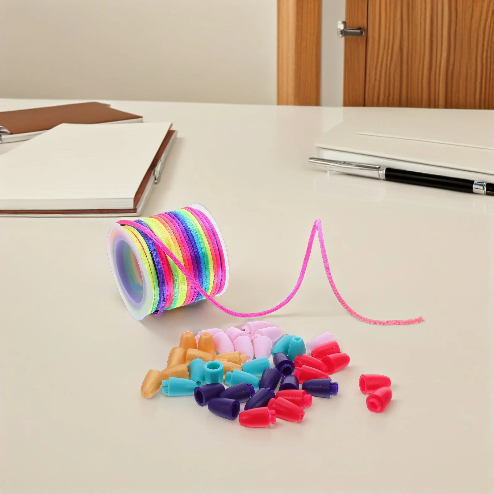 ตัวล็อคแบบปลดเร็วพลาสติกขนาด 24 มม. 10 ชิ้น 1 ชุด ตัวเชื่อมลูกปัดแบบถัง ตัวล็อคสายคล้องนิรภัย สำหรับทำสร้อยข้อมือ สร้อยคอ และเครื่องประดับ