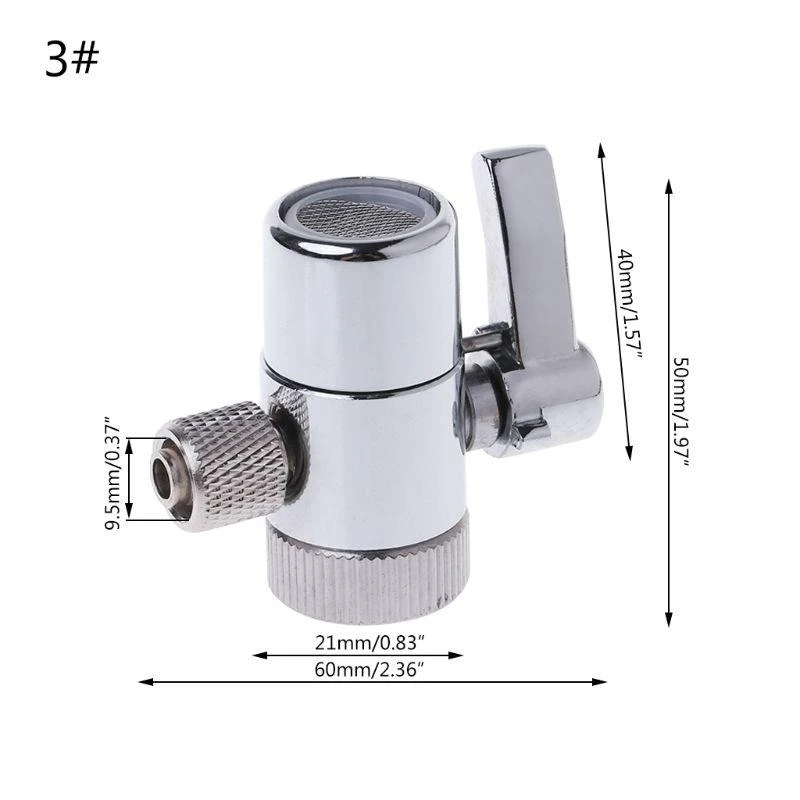 31GJ Water Filter Faucet Diverter for Valve Ro System 1/4" 2.5/8" Tube Connector