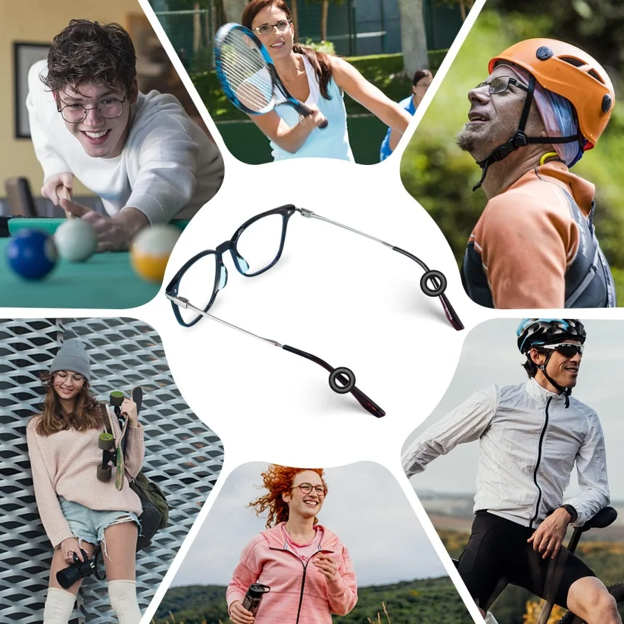 10Pcs/set Anti-slip Silicone Ear Grip Glasses Anti-slip Fixed Rings Ear Hook Stopper Bracket Fastener Accessories Eyewear Holder image 6